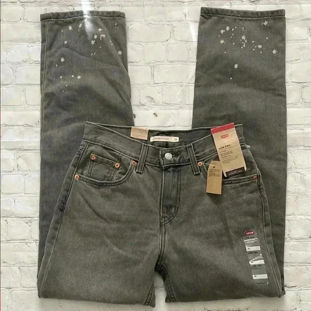 Levi's Gray Straight Leg Jeans